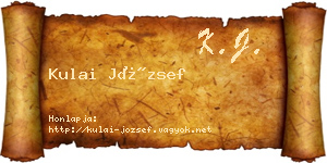 Kulai József névjegykártya